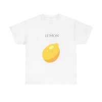 LE'MON Unisex Heavy Cotton Tee - Fun Graphic Tee for Citrus Lovers