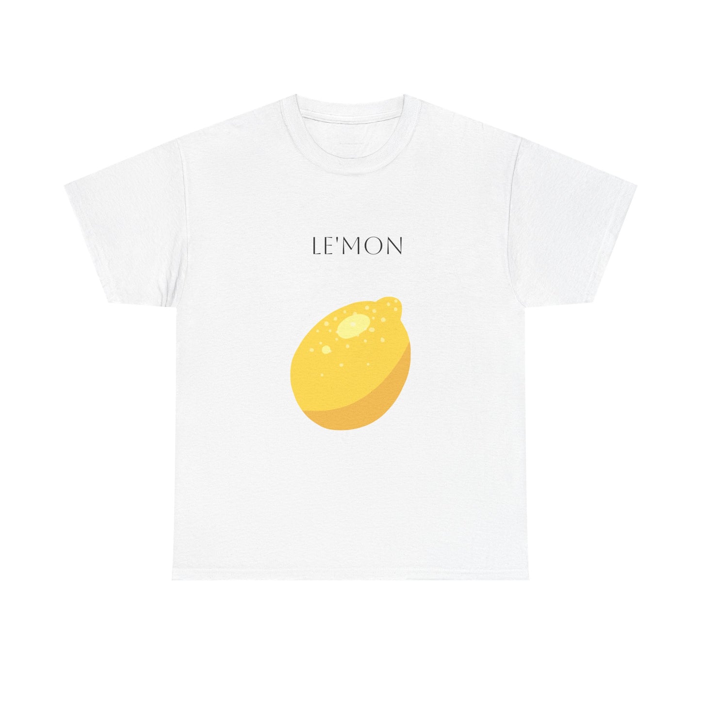 LE'MON Unisex Heavy Cotton Tee - Fun Graphic Tee for Citrus Lovers