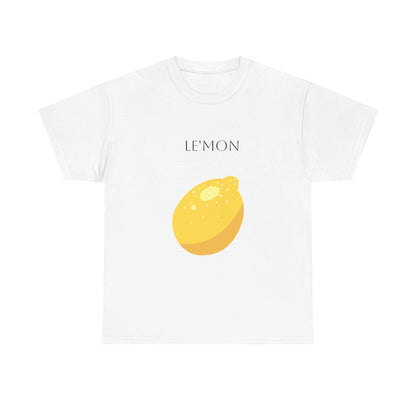 LE'MON Unisex Heavy Cotton Tee - Fun Graphic Tee for Citrus Lovers