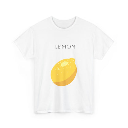LE'MON Unisex Heavy Cotton Tee - Fun Graphic Tee for Citrus Lovers